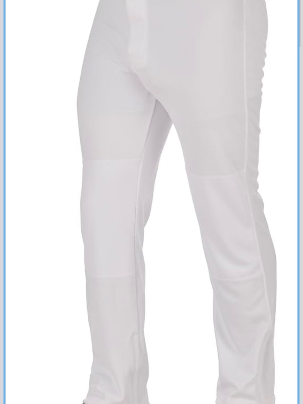 Champro Youth White Baseball Pants - Navy Trim